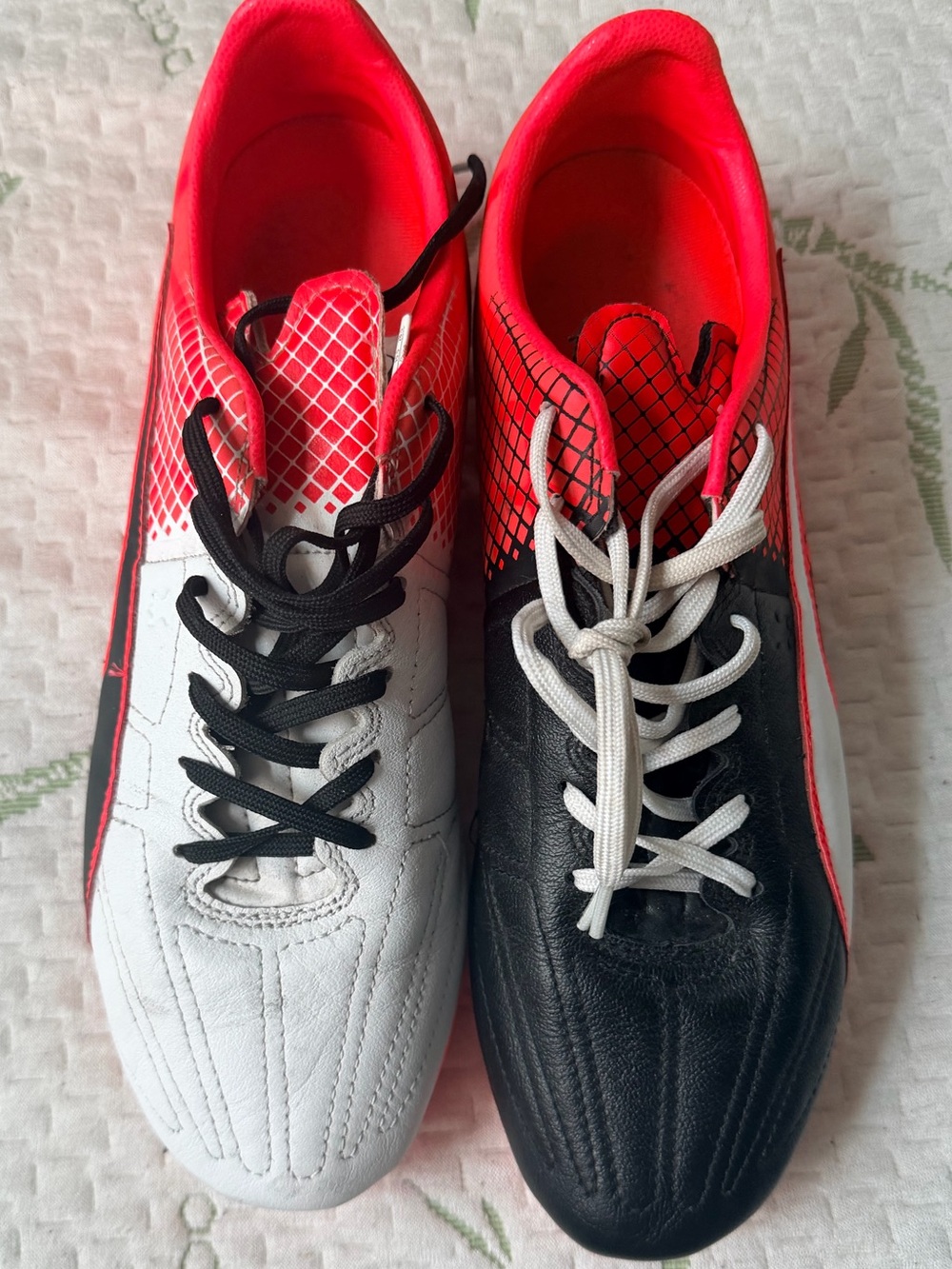 Puma Soccer Cleats in White, Black & Red - Picture 4 of 5